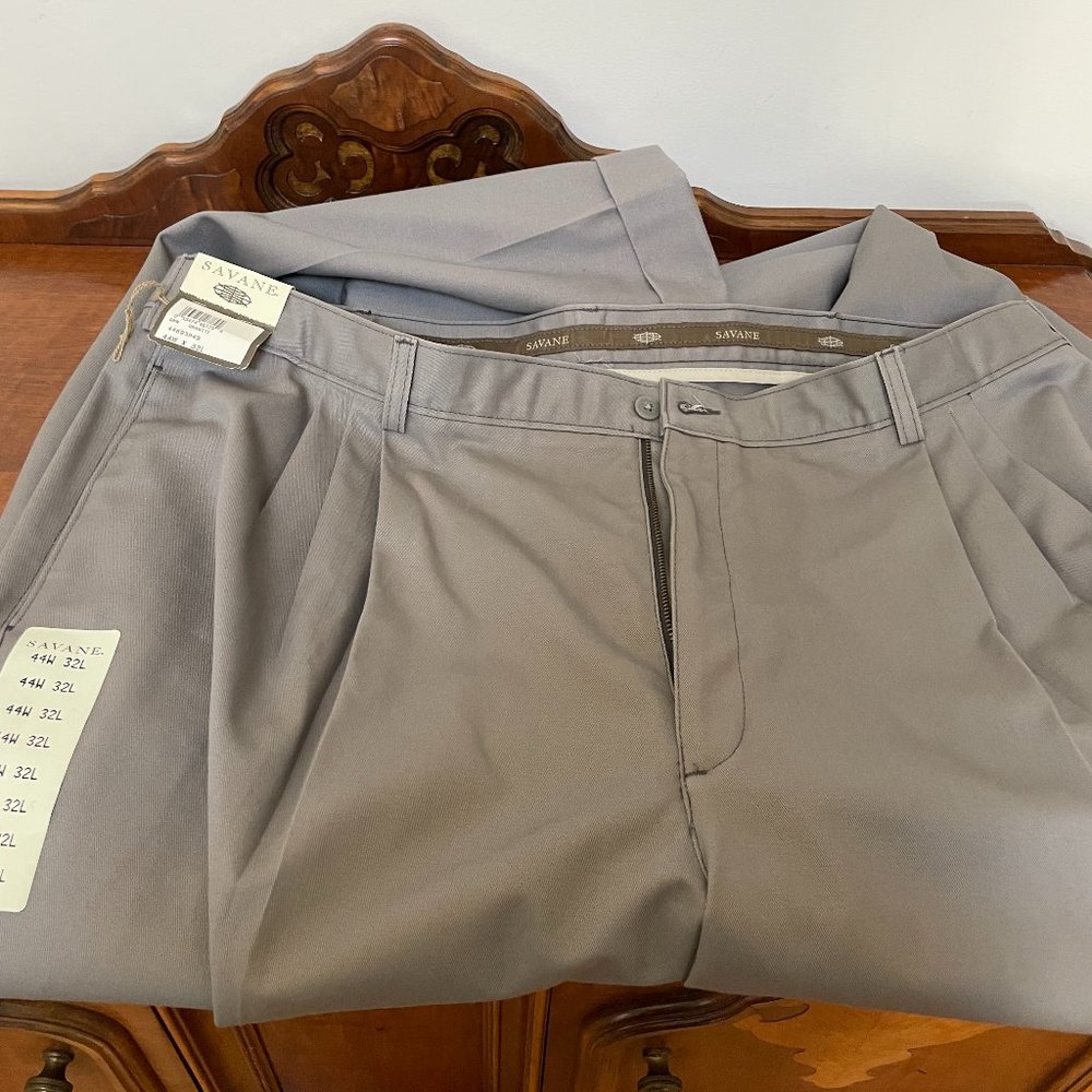 Savane men's granite pants slacks 44 x 32